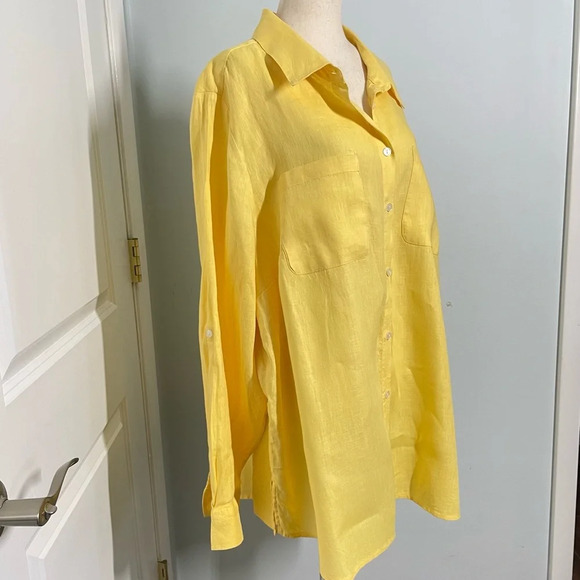 Charter Club 100% Linen Button Down Shirt size 2X - Picture 2 of 7